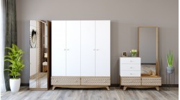 Casamia paltar dolabı 4 qapılı 